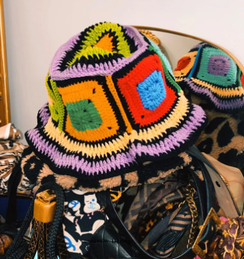 Handmade Multi-color Crochet Bucket Hat