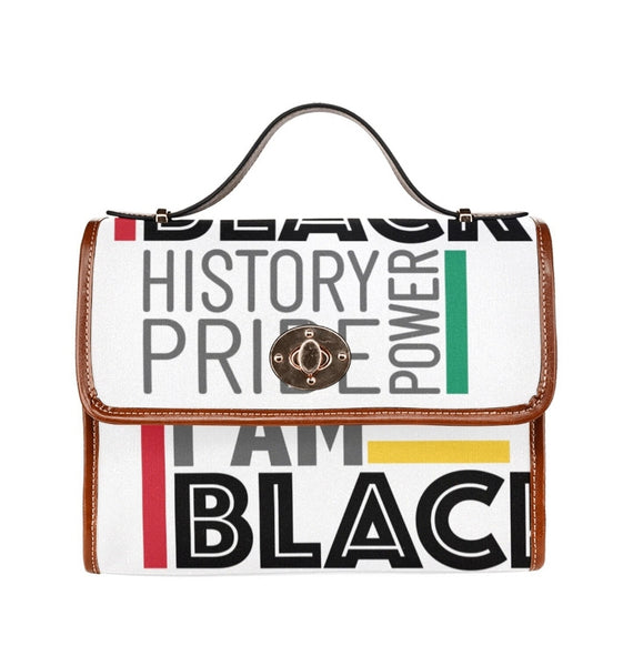 I AM Black History Canvas Cross Body Handbag