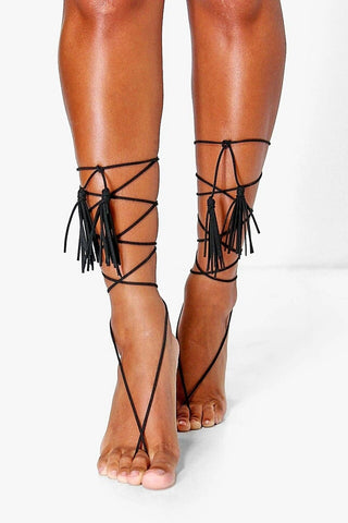 String up thong barefoot sandals