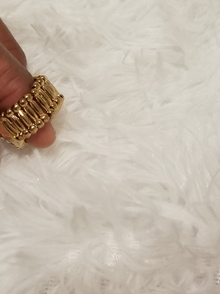 Gold and Rhinestone Costume Jewelry Ring