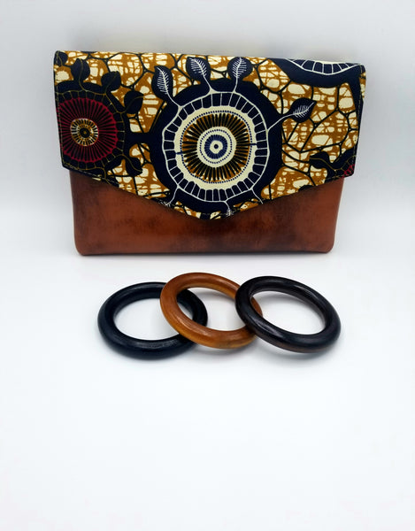Handmade Ethnic Oval Shaped Earrings with Brass Design