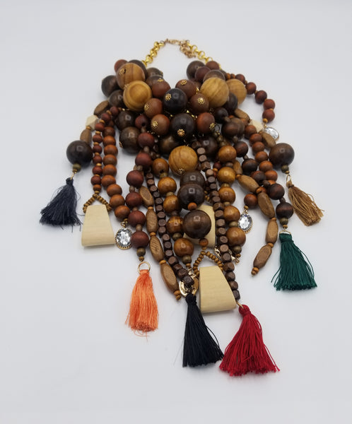 Unstoppable Luxury Wooden Beaded Ethnic Necklace