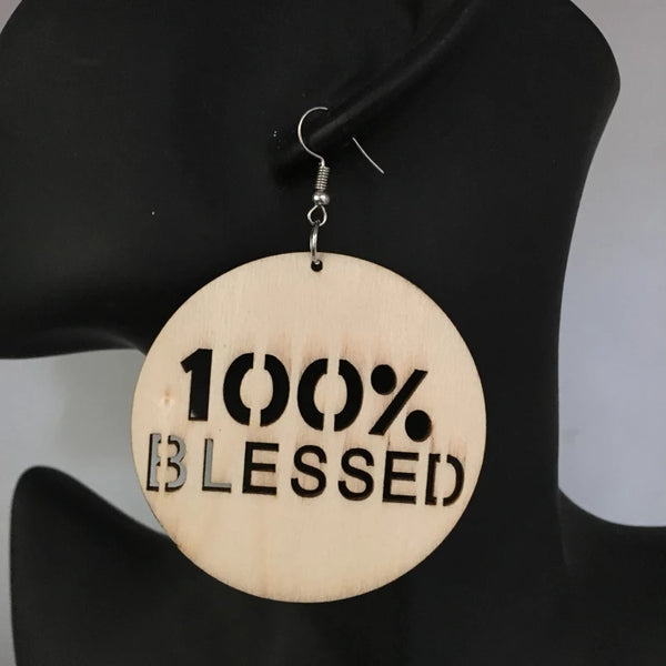 100% Blessed Wooden Hoops