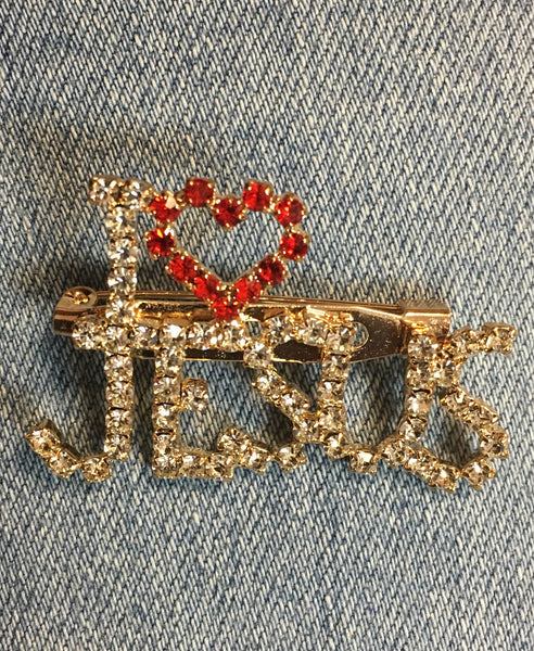 I Love Jesus Brooch