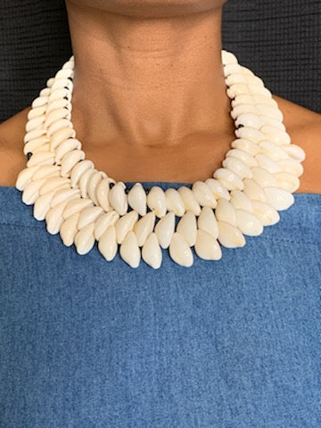 Handmade Cowrie Shell and Beaded Necklace
