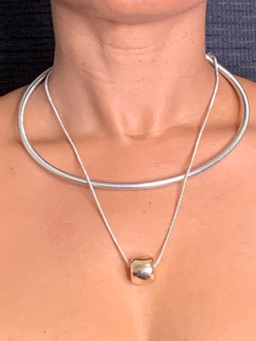 Tri-Color Choker Necklace