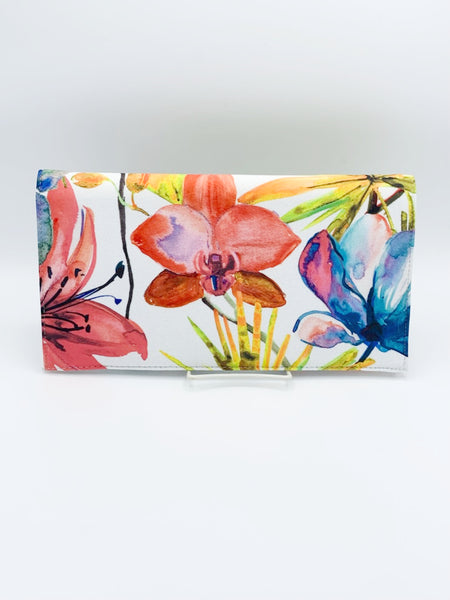 Ladies Floral Clutch with Magnetic Closure