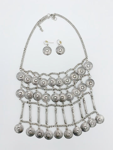 Whole Armour Antique Silver Necklace Set